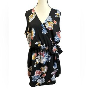 Scobe Floral Romper with Wrap Skirt